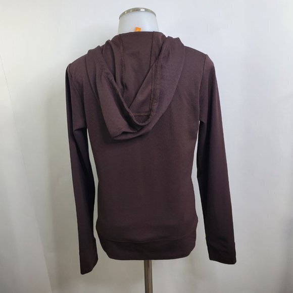 Lucy Hoodie XS Brown Textured Hood Jacket Pullover - Picture 6 of 11